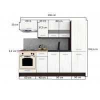 Bucatarie MARINA NEW 230 A Wenge / Decor K001